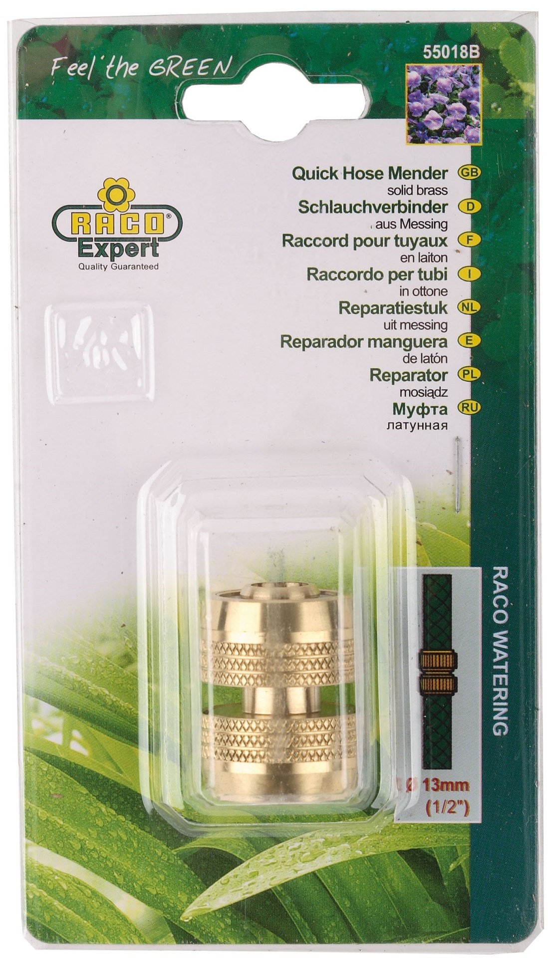 RACO PROFI, 1/2″, из латуни, для шланга, ремонтная муфта (4246-55018B) — фото 2