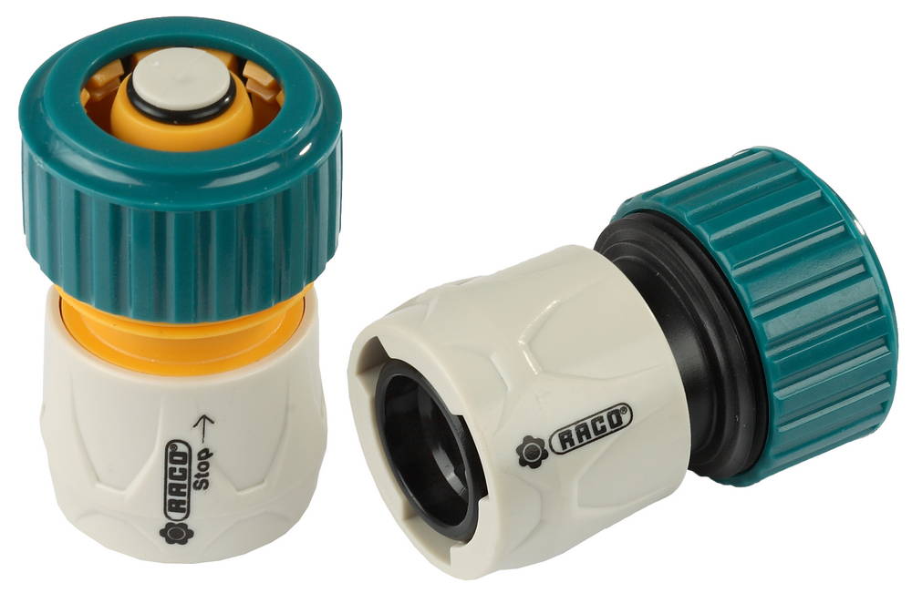 RACO ORIGINAL, 3/4″ + 3/4″, с автостопом, быстросъемный соединитель, для шланга, набор (4250-55266B)