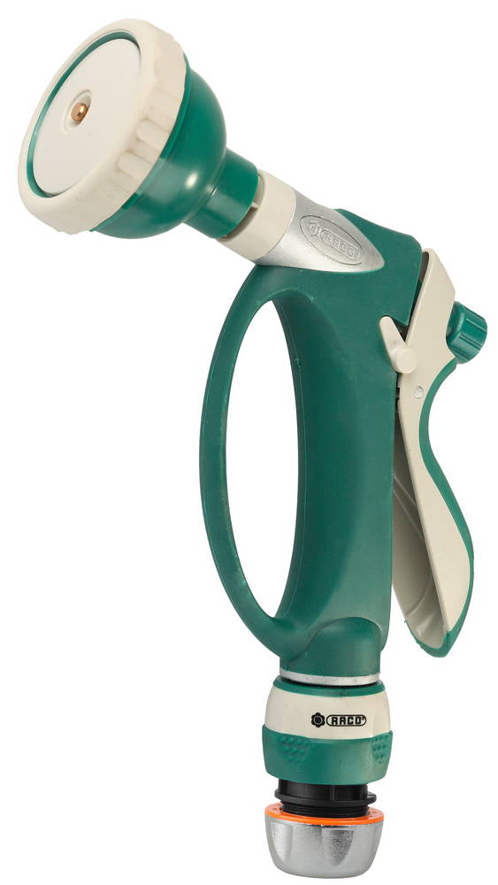 RACO 337C, 4 режима, курок сзади, с соединителем 1/2″, металлический с TPR, поливочный пистолет (4256-55/337C)