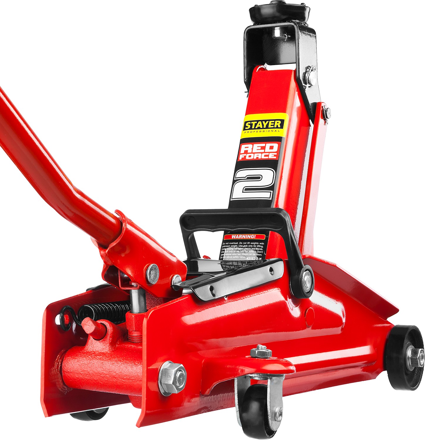 STAYER R-28 RED FORCE, в кейсе, 2 т, 130 - 350 мм, подкатной домкрат для легковых а/м, Professional (43153-2-K) — фото 3
