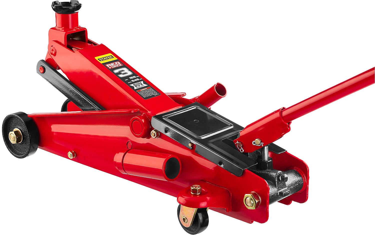 STAYER R-55 RED FORCE, 3 т, 155 - 545 мм, подкатной домкрат с высоким подъемом, Professional (43157-3) — фото 2