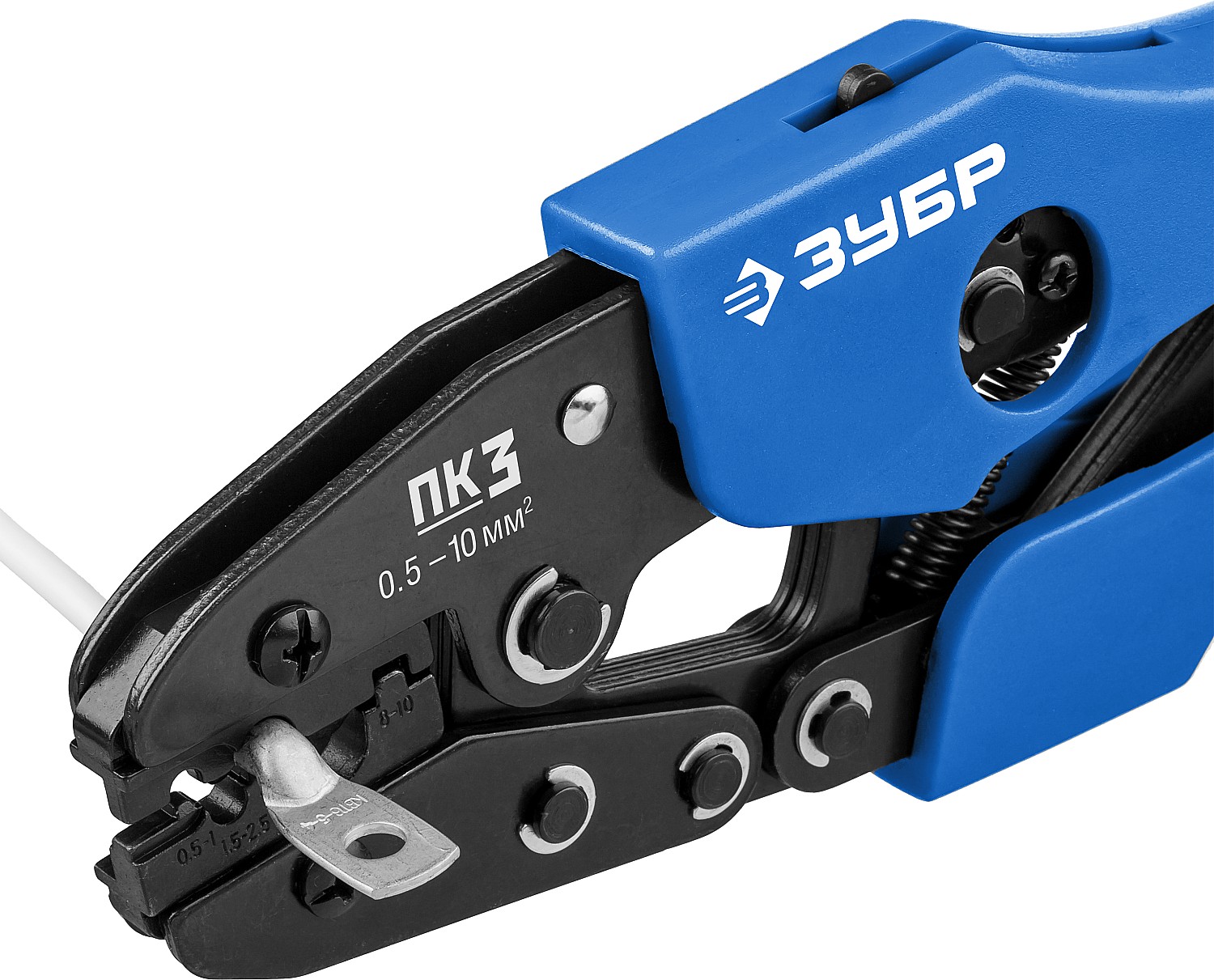 ЗУБР ПК-3, 0.5 - 10 мм2, пресс-клещи для медных наконечников и гильз, Профессионал(45456-3) — фото 3
