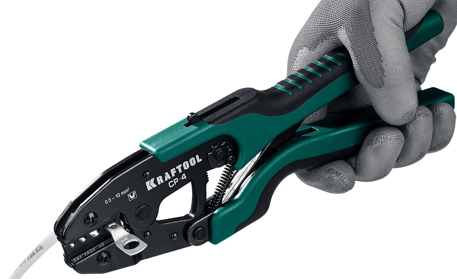 KRAFTOOL CP-4, 0.5 - 10 мм2, для медных наконечников и гильз, пресс-клещи (45461-4) — фото 3