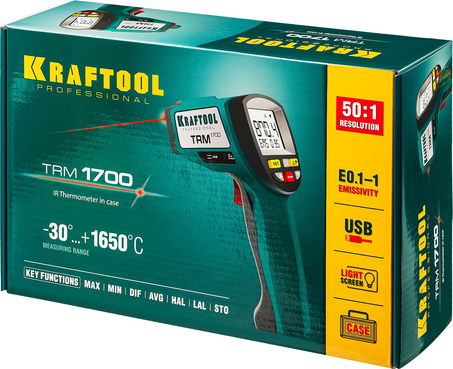 KRAFTOOL TRM-1700, -30° +1650°С, пирометр инфракрасный (45701-1650) — фото 16