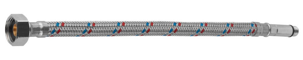 ЗУБР 1/2″, 1.5 м, гайка-штуцер, гибкая подводка для смесителей с удлиненным штуцером (51003-150)