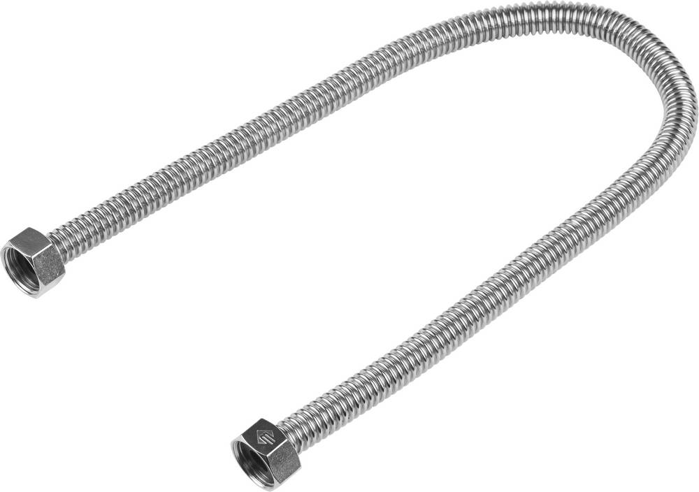 ЗУБР 1/2″, 0.5 м, гайка-гайка, сильфонная подводка для воды (51011-G/G-050)