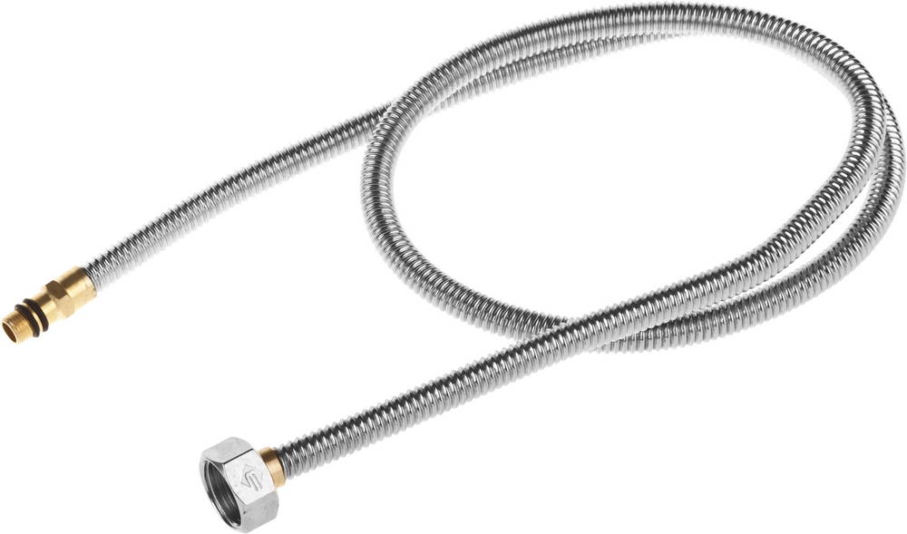 ЗУБР 1/2″, 1 м, гайка-штуцер, сильфонная подводка для смесителей с укороченным штуцером (51012-100)