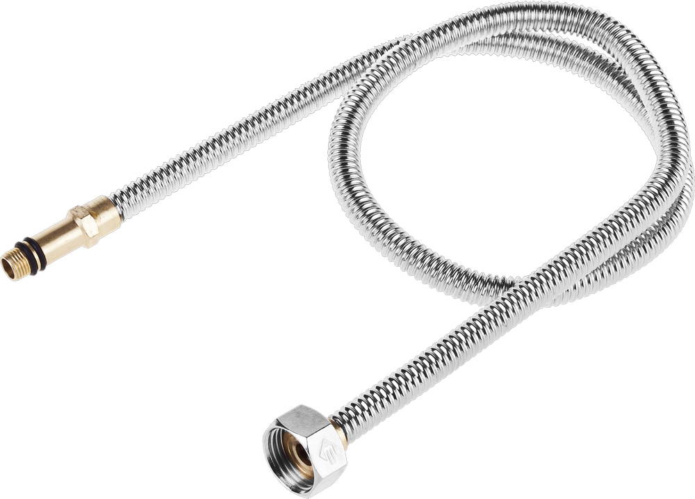 ЗУБР 1/2″, 0.8 м, гайка-штуцер, сильфонная подводка для смесителей с удлиненным штуцером (51013-080)