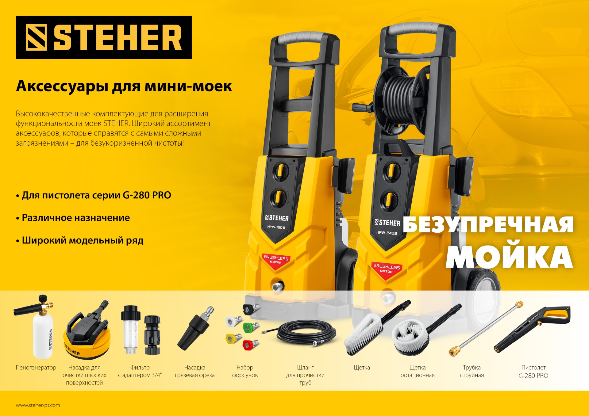 STEHER пистолет для минимоек G-280 PRO (75410-280) — фото 4
