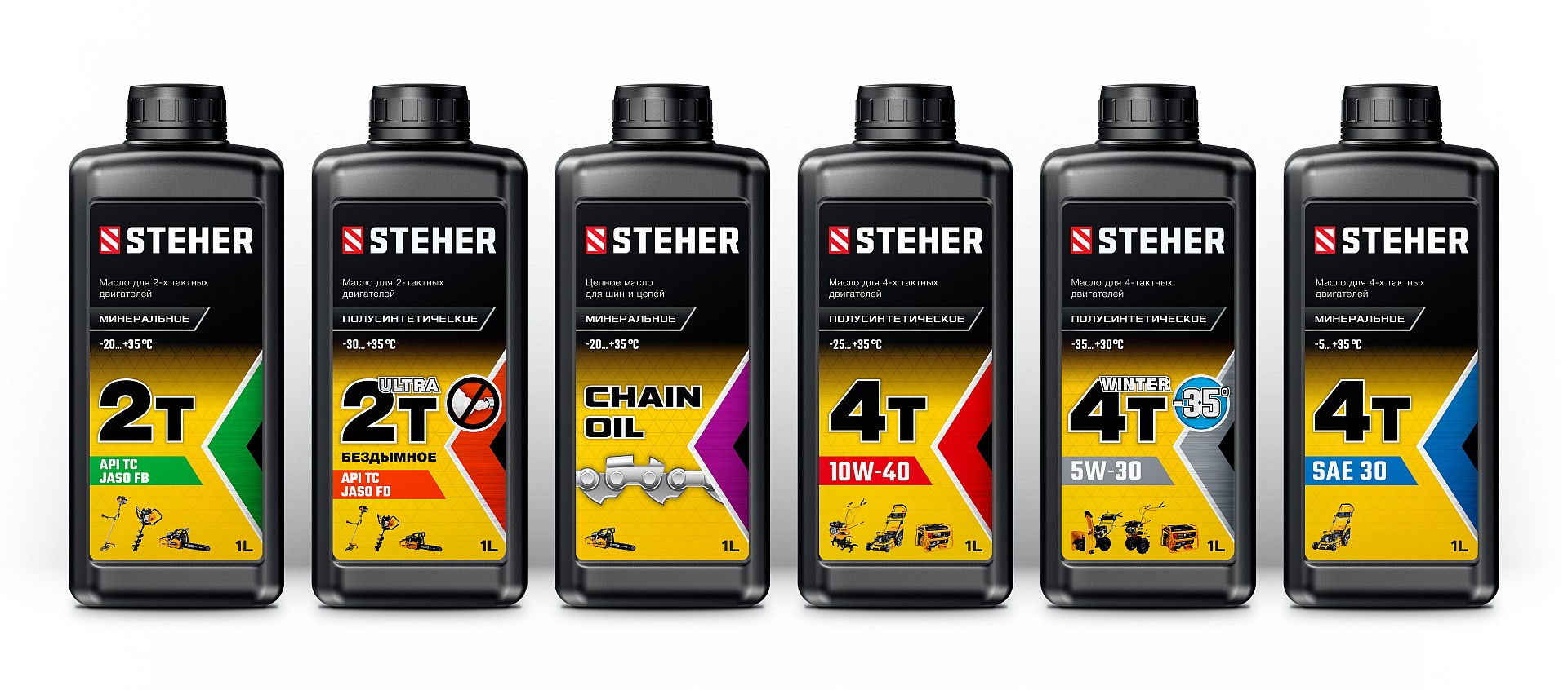 STEHER 4Т-5W30, 1 л, зимнее полусинтетическое масло для 4-тактных двигателей (76014-1) — фото 3