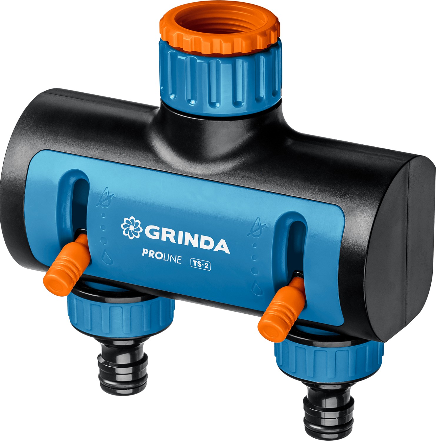 GRINDA TS-2, двухканальный 3/4″ - 1″ с внутренней резьбой, соединитель с внешней резьбой 3/4″ - 1, поливочный распределитель, PROLine (8-426312) — фото 3