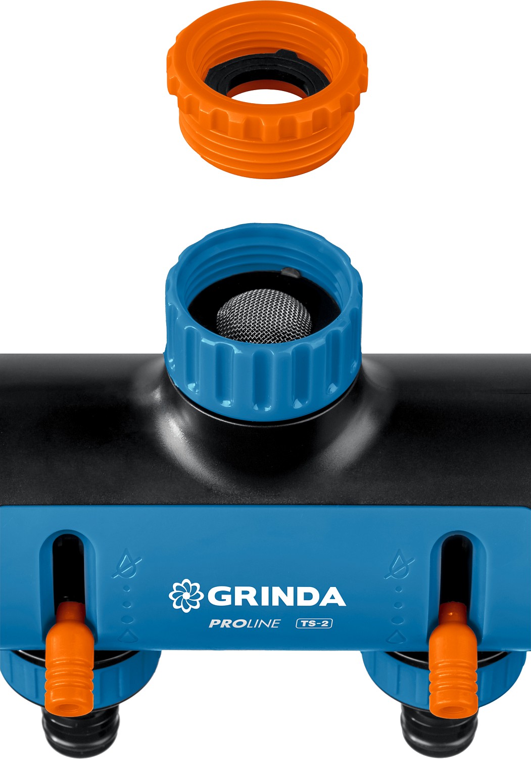 GRINDA TS-2, двухканальный 3/4″ - 1″ с внутренней резьбой, соединитель с внешней резьбой 3/4″ - 1, поливочный распределитель, PROLine (8-426312) — фото 4