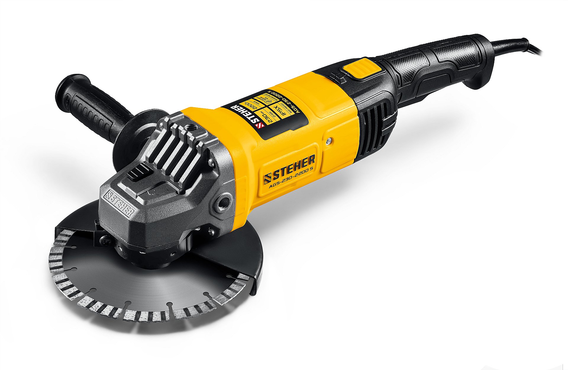STEHER d 230 мм, 2200 Вт, УШМ (AGS-230-2200 S)