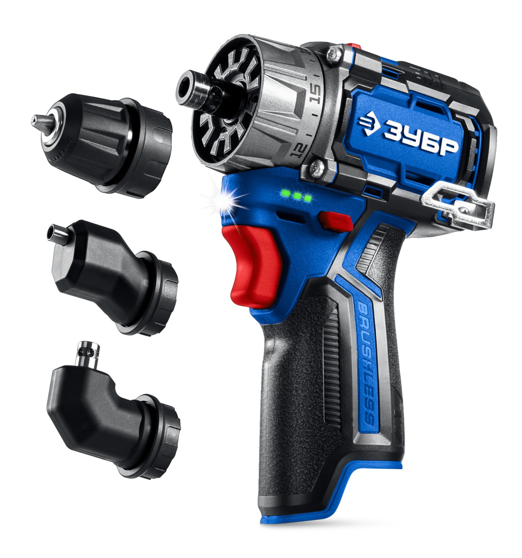 ЗУБР КОМБИ #1, 12 В, 45 Н·м, без АКБ (тип Т7), модульная дрель-шуруповерт, BRUSHLESS, Профессионал (DB-125)