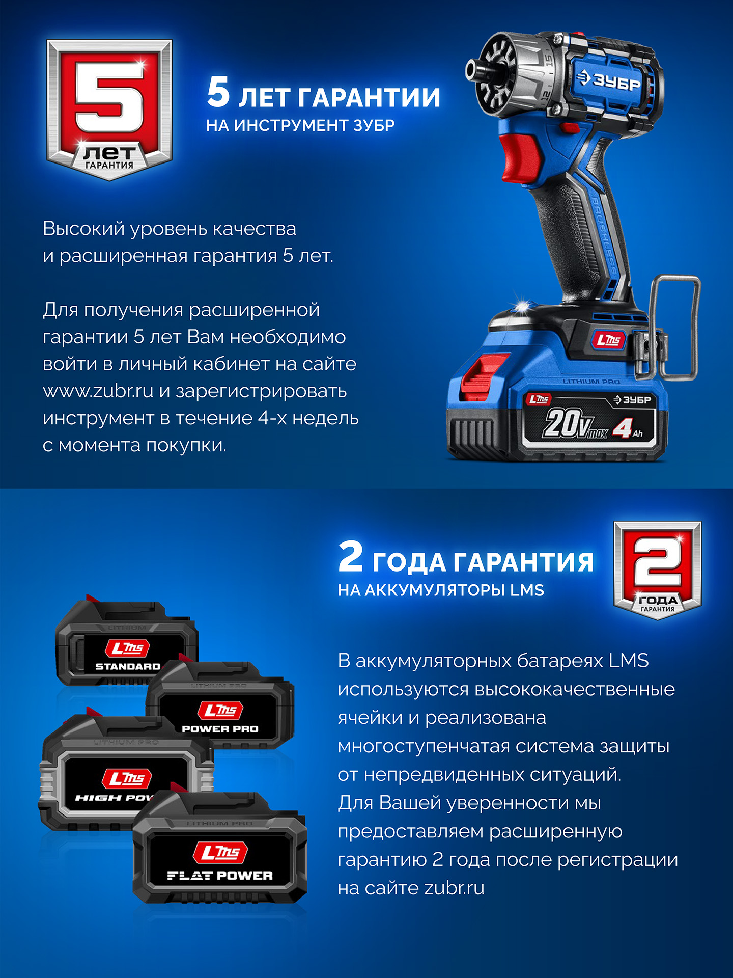 ЗУБР КОМПАКТ Комби #2, 20 В, 50 Н·м, 2 АКБ LMS (2 А·ч), бесщеточная модульная дрель-шуруповерт, кейс, ПРОФЕССИОНАЛ (DB-50-22-H3) — фото 26