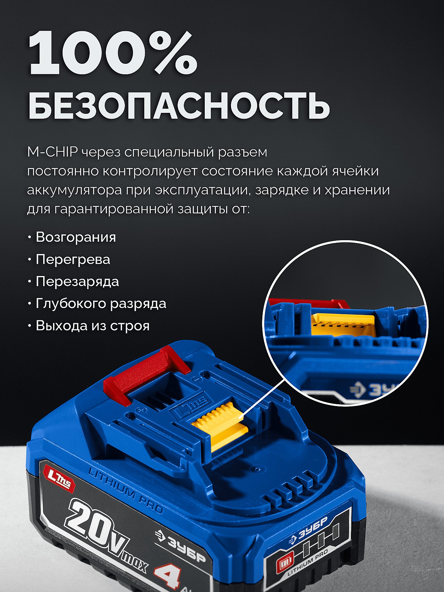 ЗУБР КОМПАКТ #3 20 В, 50 Н·м, 2 АКБ LMS (4 А·ч), бесщеточная дрель-шуруповерт, кейс, ПРОФЕССИОНАЛ (DB-50-42) — фото 13