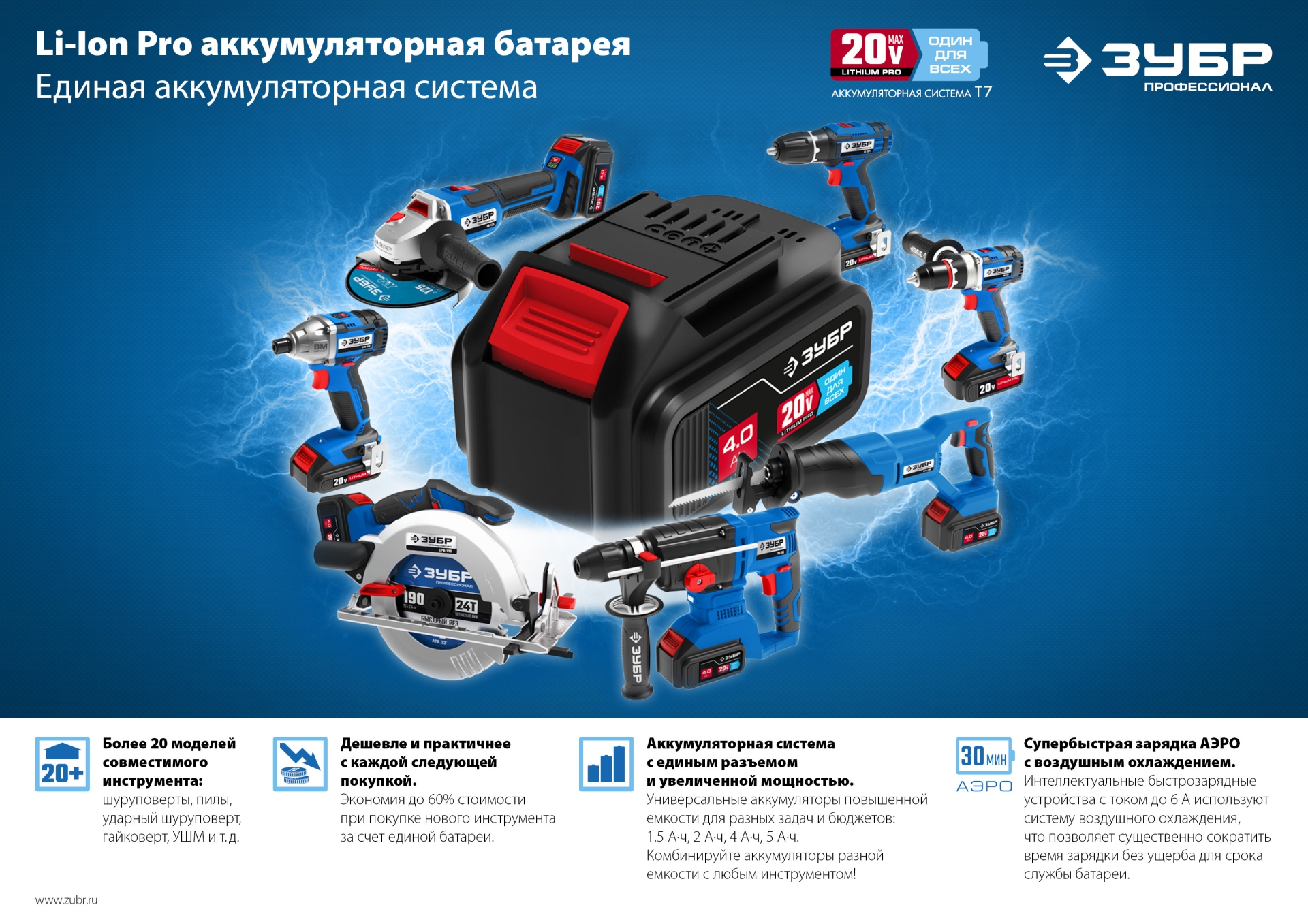 ЗУБР Т7, 20 В, 50 Н·м, 2 АКБ (4 А·ч), дрель-шуруповерт, кейс, Профессионал (DL-201-42) — фото 22