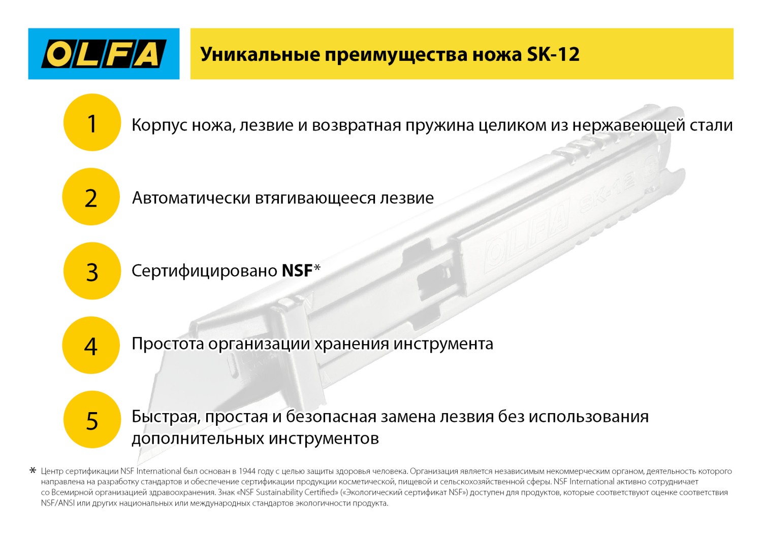 OLFA SK-12, 10 шт, 17.5 мм, из нержавеющей стали, трапециевидное лезвие (OL-SKB-2S/10B) — фото 11