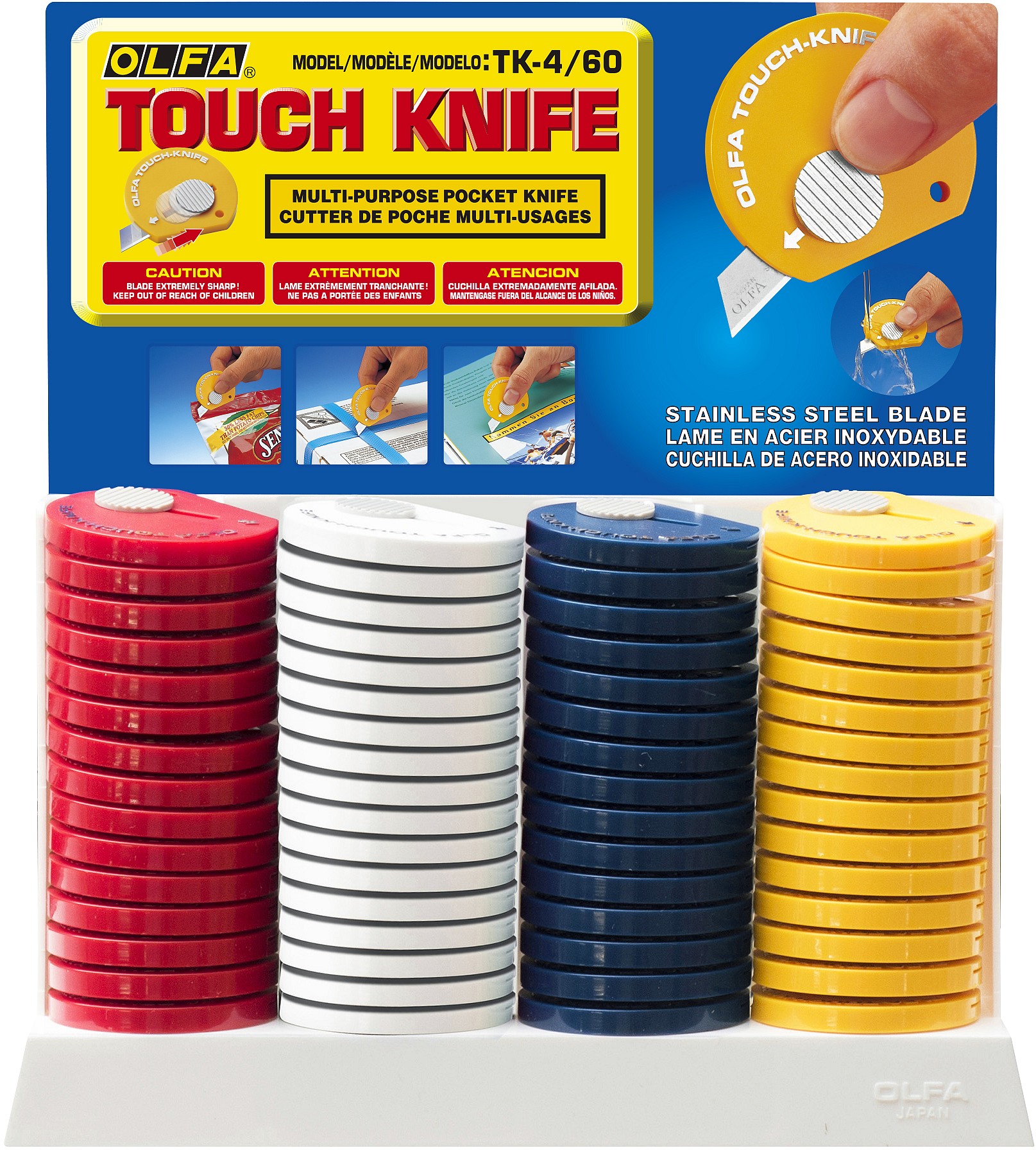 OLFA TOUCH-KNIFE компактный нож с нержавеющим лезвием (OL-TK-4) — фото 4