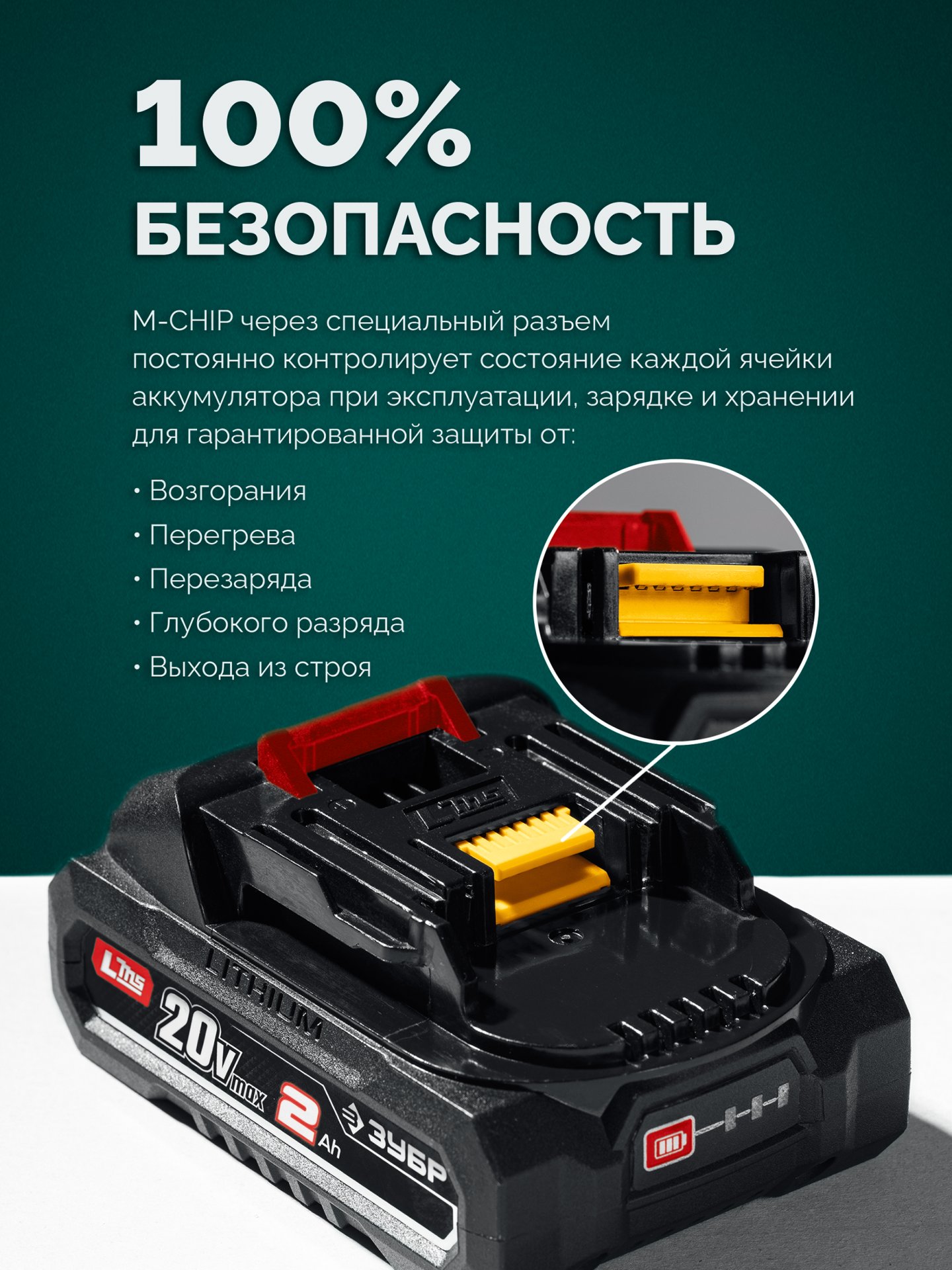 ЗУБР 20 В, 310 мм, 1 АКБ LMS (2 Ач), триммер аккумуляторный бесщеточный (ТАБ-2031-21) — фото 16