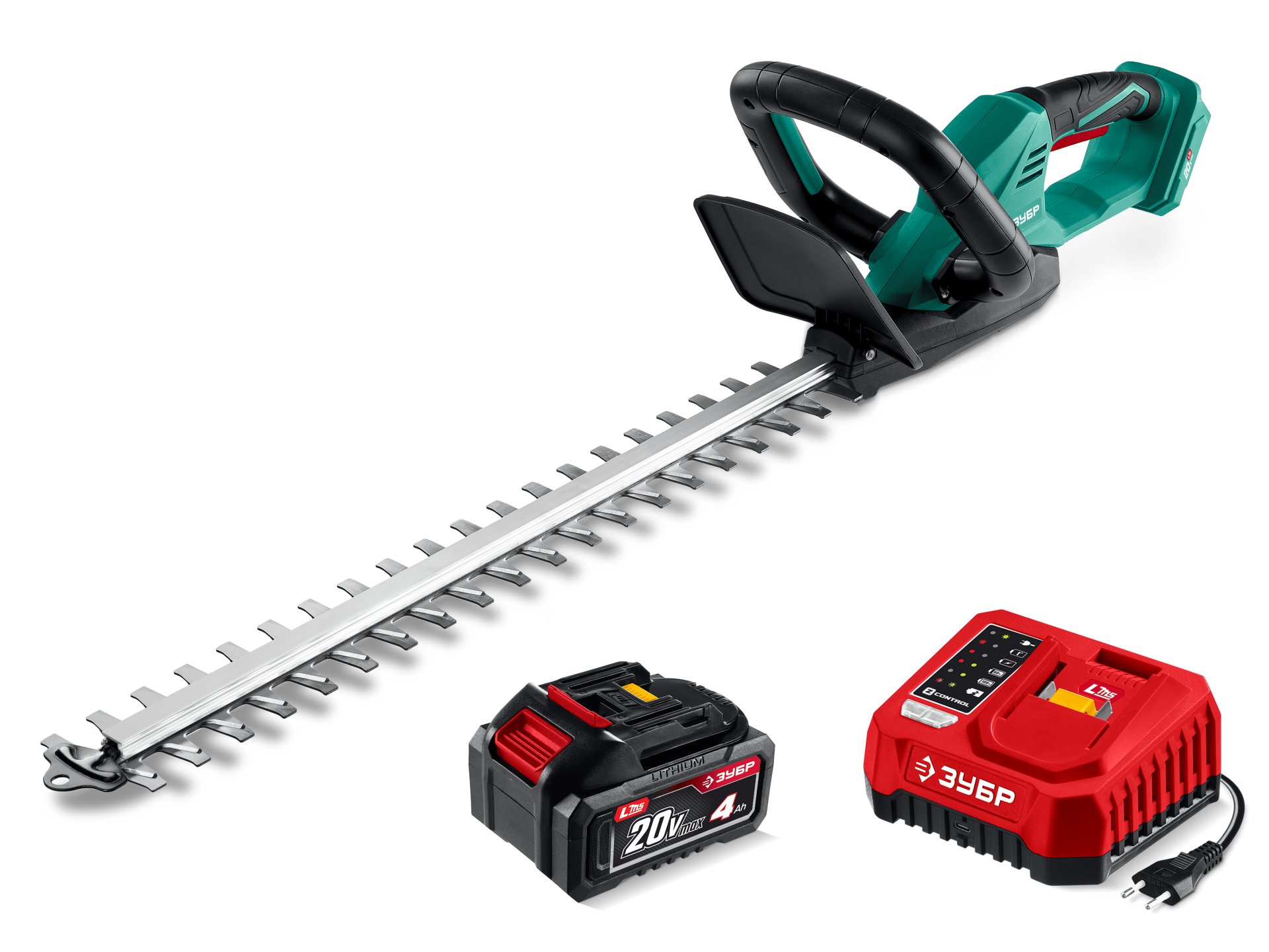 ЗУБР 20 В, 510 мм, 1 АКБ LMS (4 Ач), кусторез аккумуляторный (КРА-2051-41)