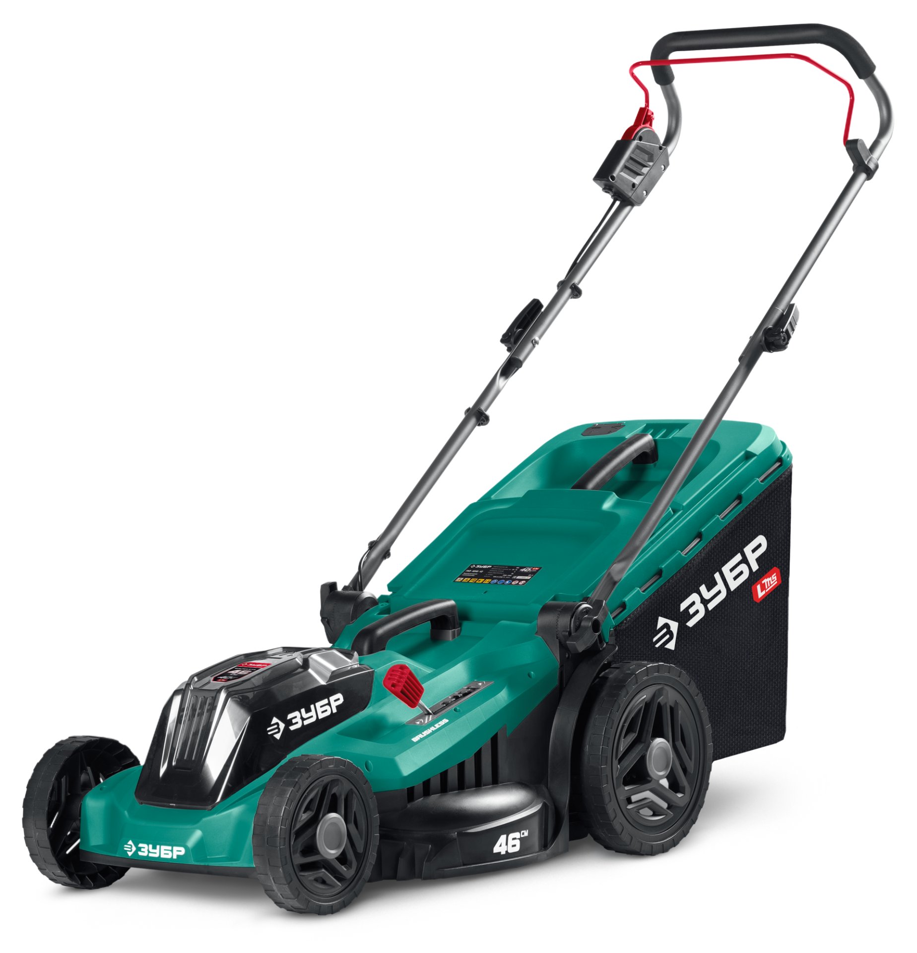 ЗУБР 40 В (2x20В), 460 мм, без АКБ (LMS), газонокосилка аккумуляторная бесщеточная (ГКЛ-4046)