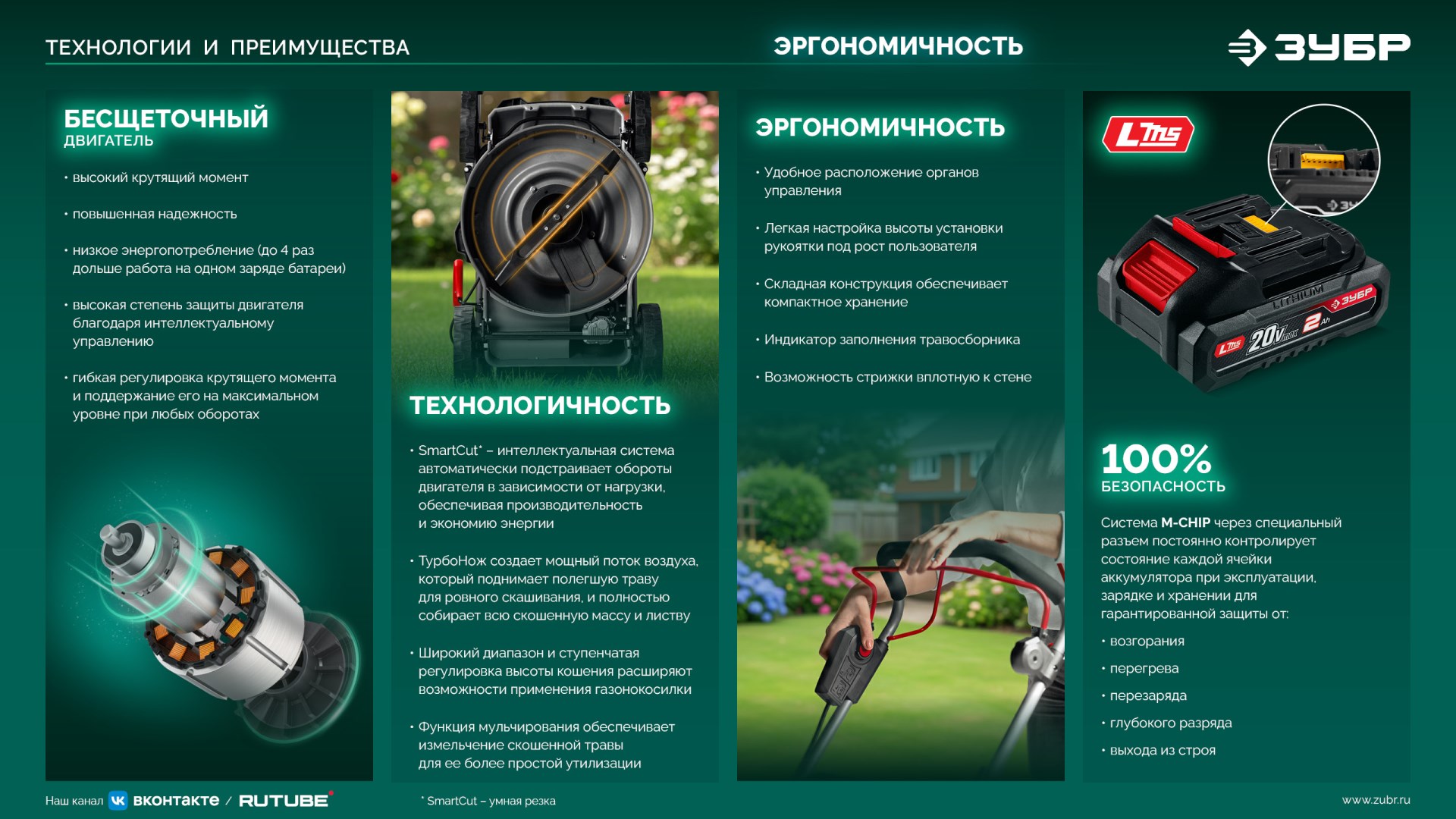 ЗУБР 40 В (2x20В), 460 мм, без АКБ (LMS), газонокосилка аккумуляторная бесщеточная (ГКЛ-4046) — фото 29